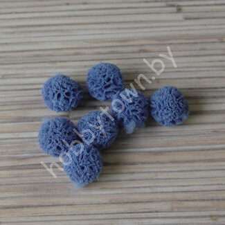 Помпон декоративный 15 мм (цв. синий) 1 шт.