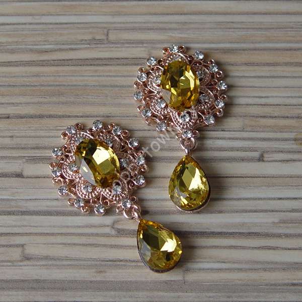 Серединка ювелирная с подвеской 25×45 мм (цв.золото/золото 7) 1 шт.