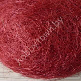 Сизаль (натуральное волокно) цв. тёмно-красный, 45-50гр