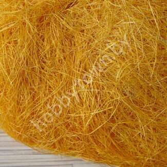 Сизаль (натуральное волокно) цв. тёмно-жёлтый, 45-50 гр