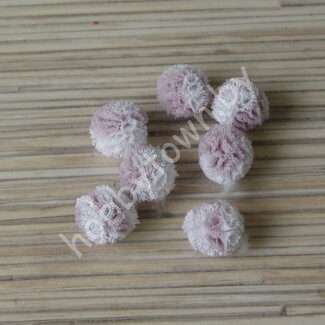 Помпон декоративный 15 мм (цв. белый-сиреневый) 1 шт.