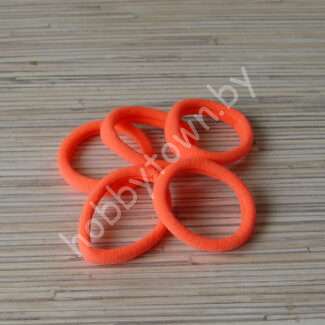 Резинка для волос бесшовная 4 см (цв. оранжевый неон) 1шт.