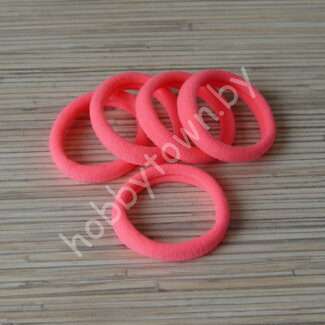 Резинка для волос бесшовная 4 см (цв. розовый неон) 1шт.