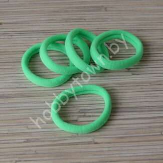 Резинка для волос бесшовная 4 см (цв. св-зелёный) 1шт.