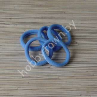 Резинка для волос бесшовная 4 см (цв.св-синий) 1шт.