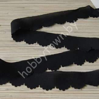 Шифоновая лента 3 см x 1,4 м (цв. чёрный 80)