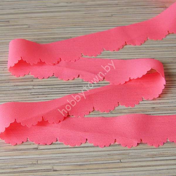 Шифоновая лента 3 см x 1,4 м (цв. ярко-розовый В)