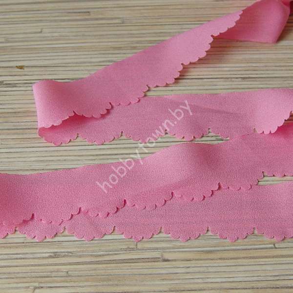 Шифоновая лента 3 см x 1,4 м (цв.розовый 34)