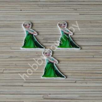 Кабошон-вырубка Холодное сердце, 30x40 мм 1 шт.