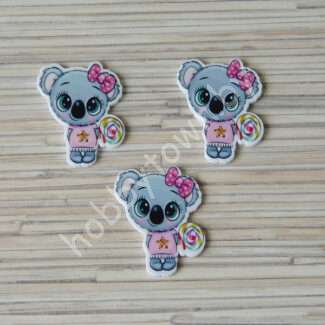 Кабошон-вырубка Коала, 27x35 мм 1 шт.