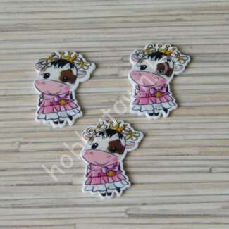 Кабошон-вырубка Коровка, 28x36 мм 1 шт.