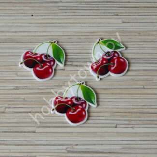 Кабошон-вырубка Вишенки, 35x35 мм 1 шт.