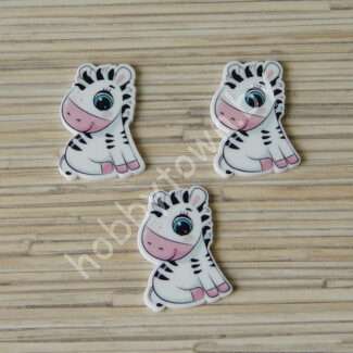 Кабошон-вырубка Зебра, 26x35 мм 1 шт.