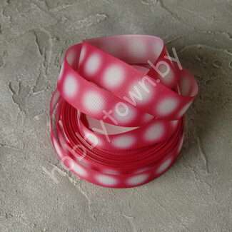 Лента репсовая с разметкой для лепестков 25 мм (цв. фуксия) 1м