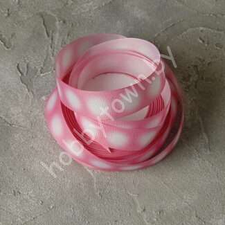 Лента репсовая с разметкой для лепестков 25 мм (цв. розовый) 1м