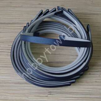 Ободок для волос 1 см, пластик-репс (цв.тёмно-синий) 1 шт.