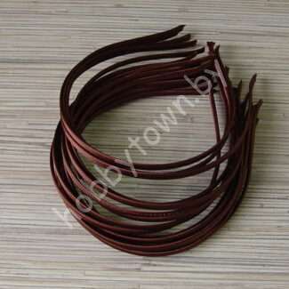 Ободок для волос металл+ткань 0,6 см (цв.т-коричневый)