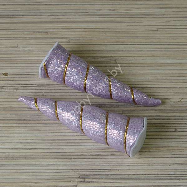 Рожки объемные 10,5 см (цв.фиолетовый) 1шт.