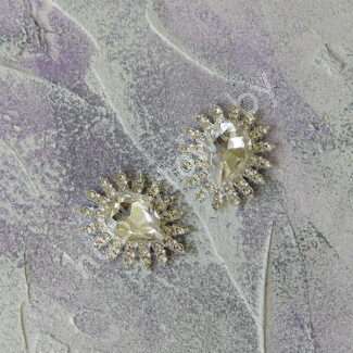 Серединка ювелирная 27×32 мм (цв.серебро/серебро 09) 1 шт.