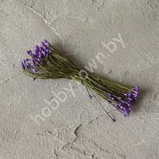 Тычинки глянцевые 3 мм (цв. фиолетовый ) 30 нитей