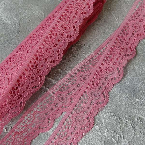 Кружево 38 мм (цв. розовый) 1 м