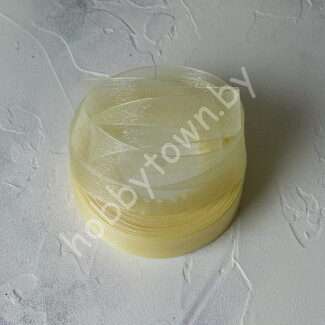 Лента органза 25 мм (цв. кремовый) 1 метр