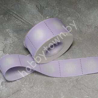 Лента репсовая с разметкой для лепестков 40 мм (цв. сиреневый) 1 м