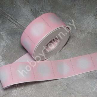 Лента репсовая с разметкой для лепестков 40 мм (цв. св-розовый) 1 м
