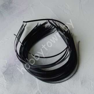 Ободок для волос металл, 6 мм (цв.черный) 1 шт.