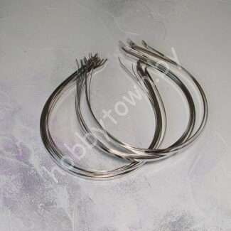 Ободок для волос металл, 4-5 мм (цв.серебро) 1 шт.