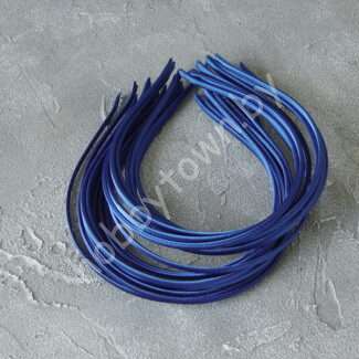 Ободок для волос металл+ткань 0,5 см (цв. синий 94) 1 шт.