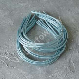 Ободок для волос металл+ткань 0,5 см (цв. св-голубой 14) 1 шт.