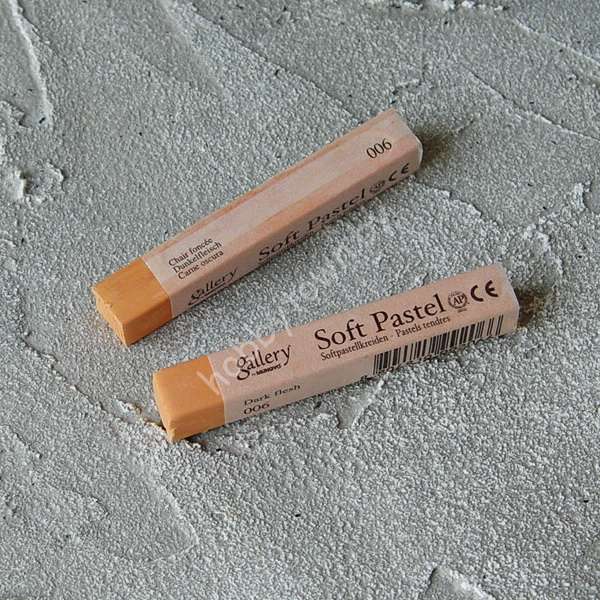 Пастель сухая мягкая профессиональная квадратная Mungyo, цвет 006 темный телесный 1шт.