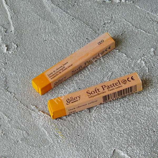 Пастель сухая мягкая профессиональная квадратная Mungyo, цвет 009 темный желтый хром 1шт.