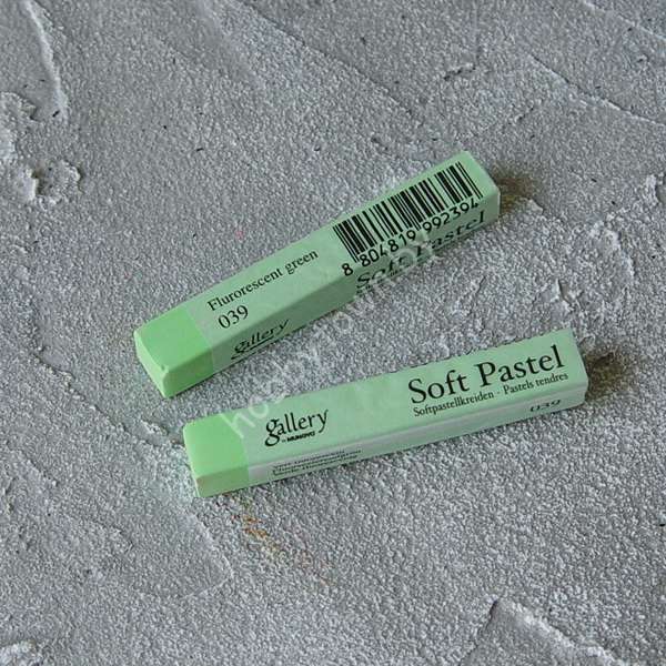 Пастель сухая мягкая профессиональная квадратная Mungyo, цвет 039 флуоресцентный зеленый 1шт.