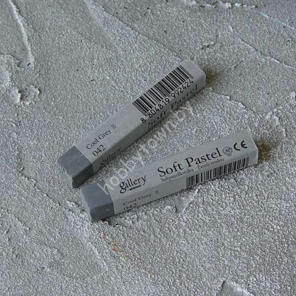 Пастель сухая мягкая профессиональная квадратная Mungyo, цвет 042 холодный серый II 1шт.