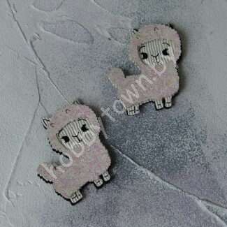 Патч сборный Альпака 50 мм (цв. кремовый/белый перламутр) 1шт.