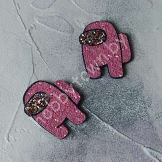 Патч сборный Among US 50 мм (цв. сапфировый/розовый) 1шт.