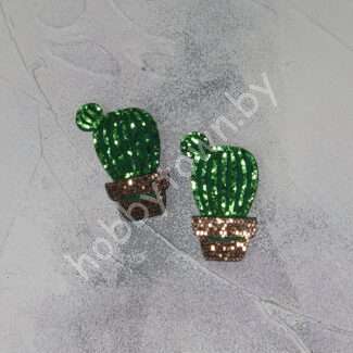 Патч сборный Кактус 50 мм (цв. зелёный/коричневый) 1шт.