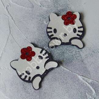 Патч сборный Китти 50 мм (цв. сапфировый/белый перламутр) 1шт.