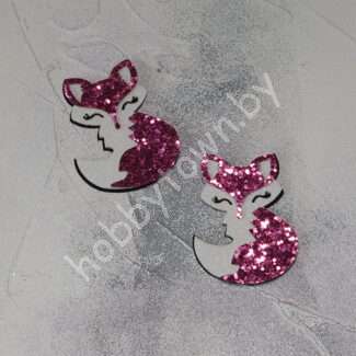 Патч сборный Лисичка 50 мм (цв. розовый ) 1шт.