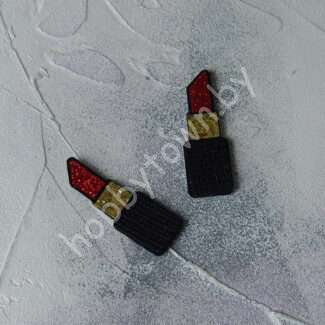 Патч сборный Помада 50 мм (цв. чёрный/золото/красный) 1шт.