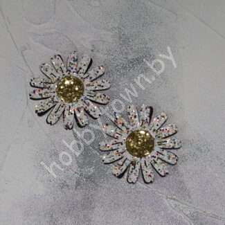 Патч сборный Ромашка 50 мм (цв. белый ) 1шт.