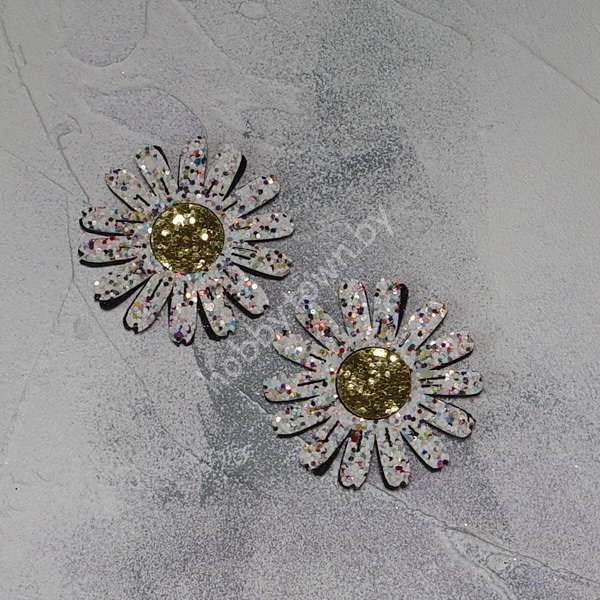 Патч сборный Ромашка 50 мм (цв. белый ) 1шт.