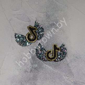 Патч сборный TikTok 50 мм (цв. мультиколор ) 1шт.