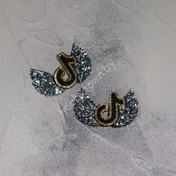 Патч сборный TikTok 50 мм (цв. мультиколор ) 1шт.