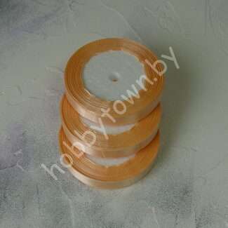 Лента атласная 12 мм (цв. персиковый 07)