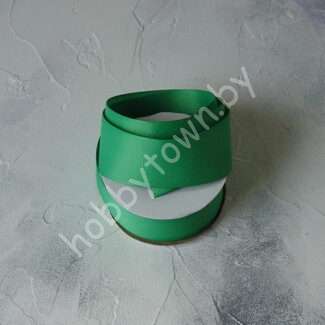 Лента репсовая, ширина 40 мм, (цв. зелёный 19) 1 метр