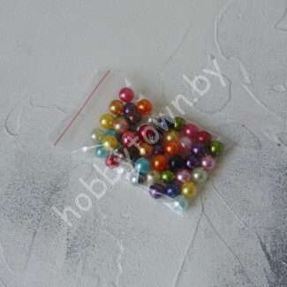 Бусины пластиковые под жемчуг 8 мм (цв. микс) 50 шт.