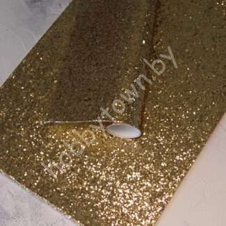 Кожзам с крупными блёстками (цв. св-коричневый)